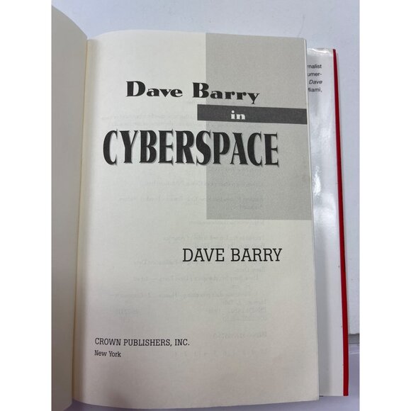 Dave Barry In Cyberspace Hardcover 1996 Humor Book By Crown Publishers - Picture 3 of 5